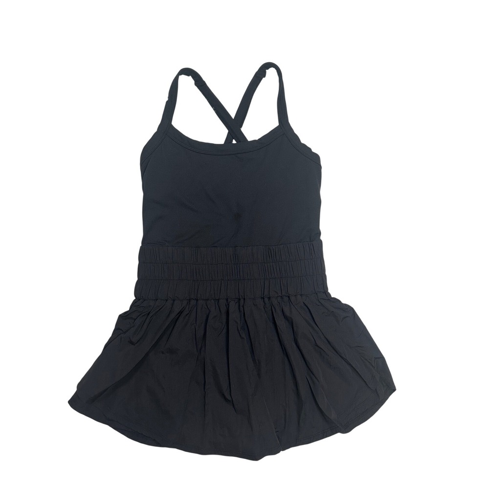 FP Free People Movement Way Home Skort Romper (Skortsie) — Size L Black